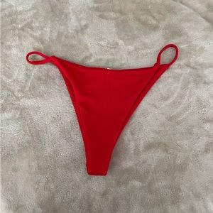 Red bathing suit bottoms